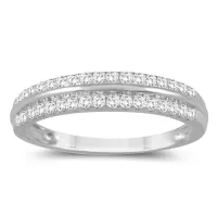 Imported Diamond Wedding Band in 10k White Gold Available Online in Pakistan