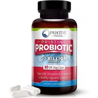 Pristine Probiotics Nutritional Dietary Supplement with 50 Billion CFUs, 13 Strains, Natural Probiotic Pill for Women, Healthy Digestive System, 1 Capsule Daily, 30 Capsules