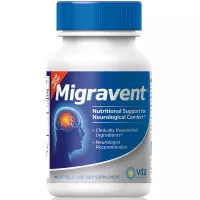Migraine Relief Clinics Recommend Migravent as #1 Supplement to Support Optimal Cranial Comfort & Health, w/Vitamin B2, Riboflavin, Magnesium, Coenzyme Q10, PA-Free Butterbur.