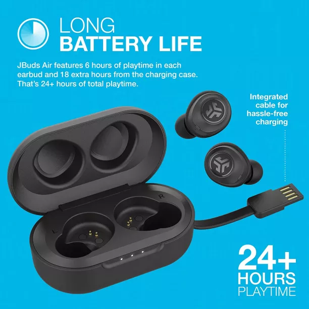 Jlab discount earbuds charging