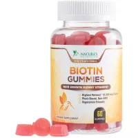 Biotin Gummies 10,000mcg Extra Strength Formula for Hair, Skin, and Nails - Premium Vegan Pectin-Based Hair Gummies Supplement for Women and Men, Non GMO - 60 Gummies