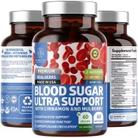N1N Premium Blood Sugar Support [20 Herbs and Multivitamins] Promotes Glucose Metabolism, Healthy Blood Sugar Levels and Cardiovascular Health. Gluten-Free and Non-GMO, 60 Caps