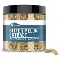Bitter Melon, 200 Capsules, 830mg Serving, ~3 Month Supply by Earthborn Elements, 100% Pure & Natural Herbal Supplement, No Fillers & Non-GMO, Made in USA