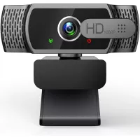 1080P Webcam with Microphone - FHD Web Cam with Privacy Cover, Plug and Play USB Web Camera for Desktop & Laptop Video Conferencing/Calling/Skype/YouTube/Zoom/Facetime