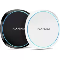 NANAMI Fast Wireless Charger, 10W Qi-Certified Wireless Charging Pad [2 Pack] Compatible Samsung S20+/S10/S9/S8/S7/Note 20Ultra/10/9/8, 7.5W for iPhone 12/SE 2020/11 Pro/XS Max/XR/X/8 Plus/New Airpods