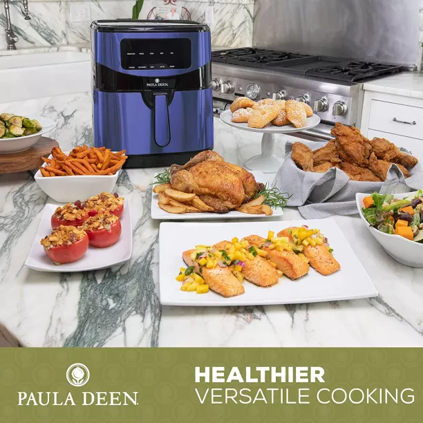 Paula Deen 1700W 8.5 qt Ceramic Nonstick XXL Air Fryer w/ Crisping Insert 