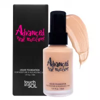 TOUCH IN SOL Advanced Real Moisture Liquid Foundation 1.01 fl. oz. (30ml) - A Light Weight Hydrating Foundation, Long Lasting High Adhesive Coverage (#23 Natural Beige)