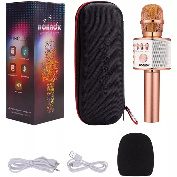 Bonaok karaoke microphone online bluetooth