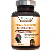 Brain Supplement 1053mg - Premium Nootropic Brain Support - Made in USA - Naturally Supports Focus and Clarity, Helps Memory, Assists Concentration with Dmae, Bacopa Monnieri - 120 Capsules