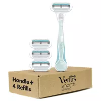 Gillette Venus Smooth Sensitive Women's Razor - 1 Handle + 4 Refills