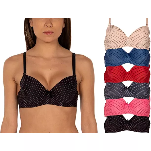 WONDERSHAPE Women's 6-Pack bras, sexy, comfortable, padded, regular and  large sizes.