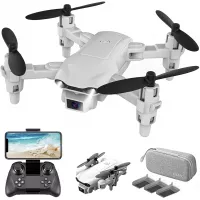 4DRC V9 Mini Drone With 720P HD Camera for adults, Foldable Quadcopter with FPV WiFi Camera Kids Toys Gifts for Boys Girls with Auto Hover,Trajectory Flight/3D Flips/One Key Return/3 Modular Batteries