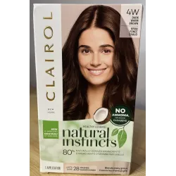 Clairol Natural Instincts Semi-Permanent Hair Color 4W Dark Warm Brown