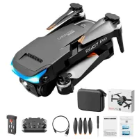 PJC RG107PRO Optical Flow Positioning Drone Dual Camera Three-sided Obstacle Avoidance Quadcopter, 1 Battery - Black