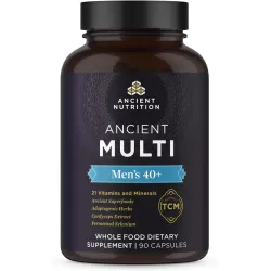 Multivitamin for Men by Ancient Nutrition, Ancient Multi Men's 40+ Once Daily Vitamin Supplement 90 ct, Vitamin A, Vitamin B and Vitamin K2, Supports Immune System, Paleo and Keto Friendly