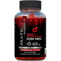 Daily Vitality Gummies for Men - Holistic Well-Being Support - Adaptogen-Enriched - Delicious Strawberry Flavor - 30-Day Supply