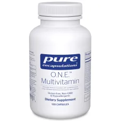 Pure Encapsulations O.N.E. Multivitamin - Once Daily Multivitamin with Antioxidant Complex Metafolin, CoQ10, and Lutein to Support Vision, Cognitive Function, and Cellular Health* - 120 Capsules