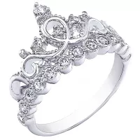 Buy Imported Sterling Silver Princess Crown Ring Available Online in Pakistan